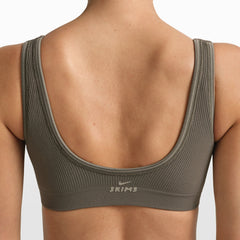 NikeSKIMS RIBBED SEAMLESS MICRO SCOOP BRA | DUSTY OAKMOSS
