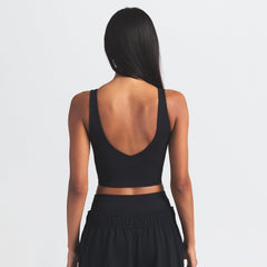 NikeSKIMS MATTE V-NECK BRA TOP | OBSIDIAN
