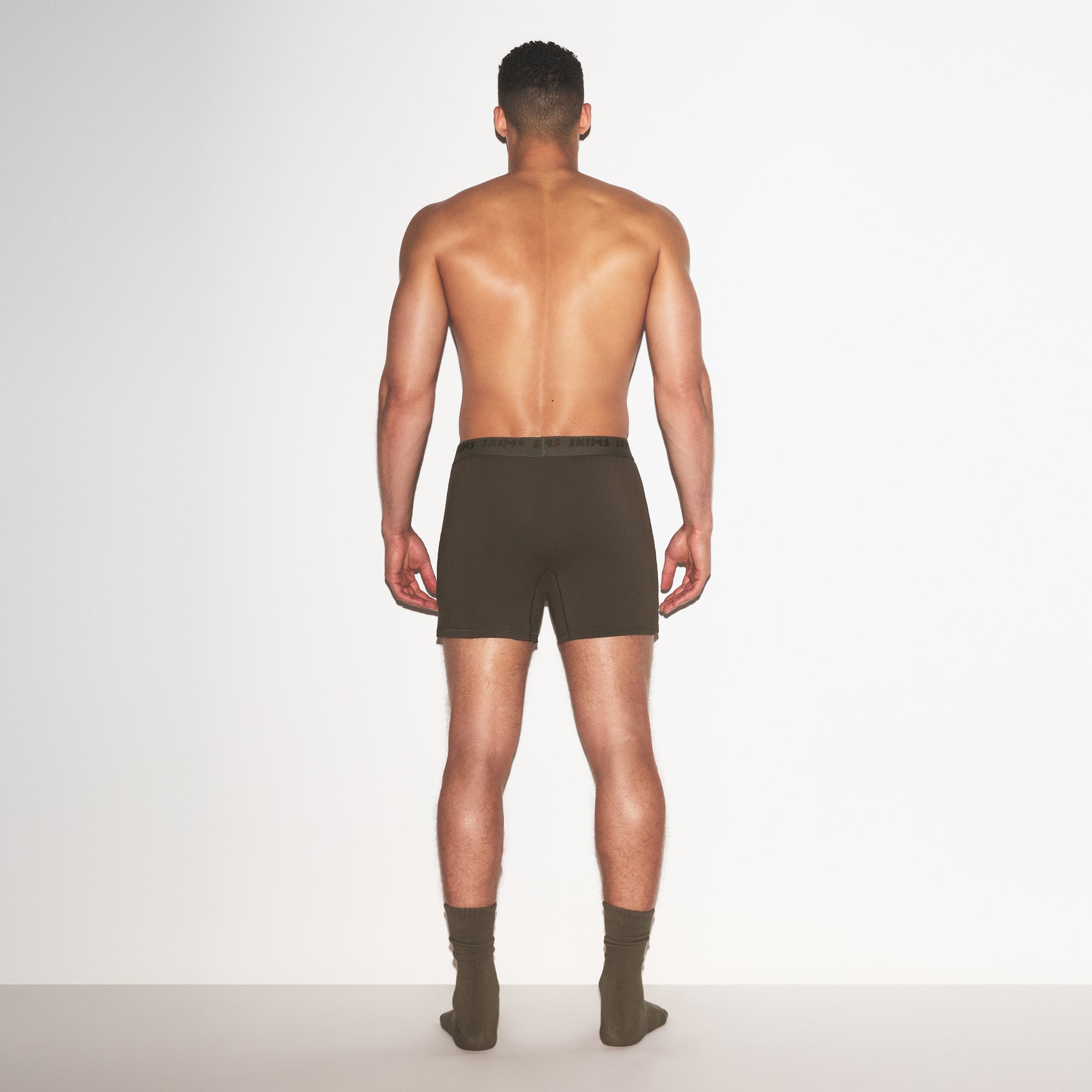 SKIMS STRETCH MENS KNIT BOXER | LODEN