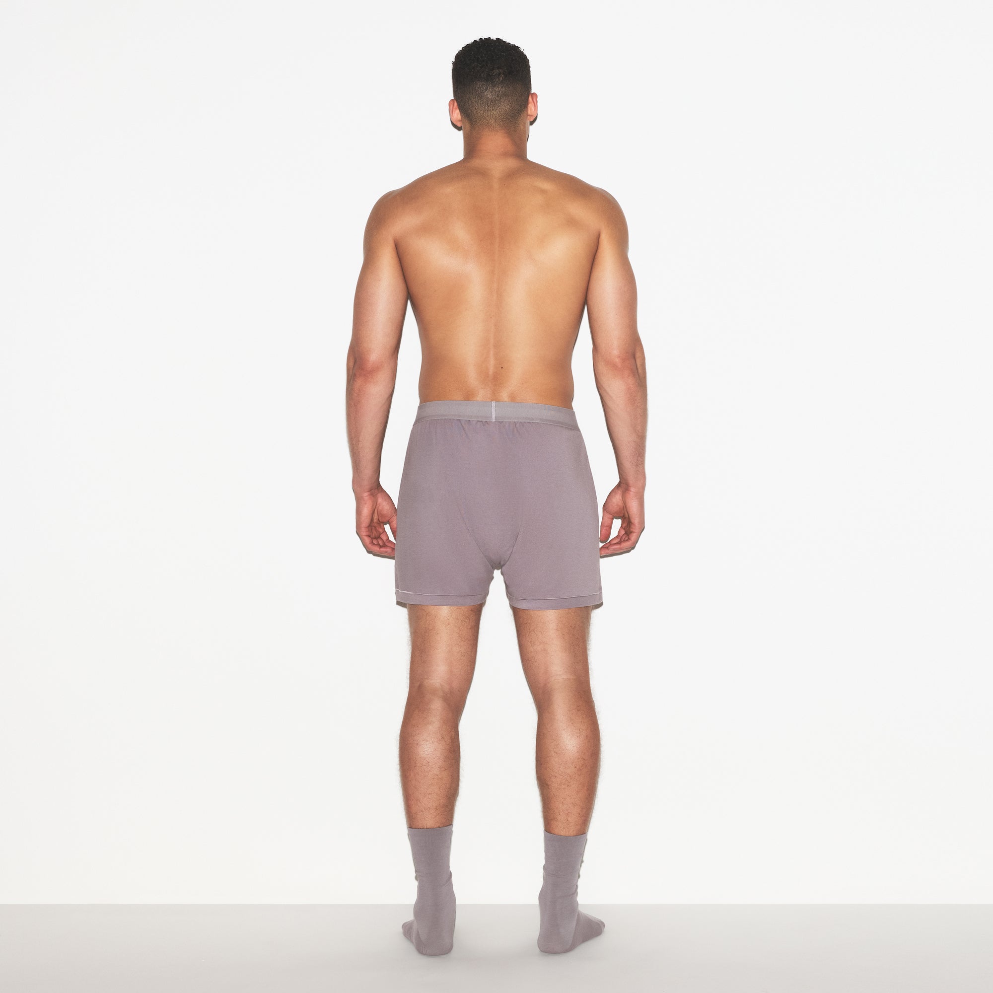 SKIMS COTTON MENS KNIT BOXER | ZINC