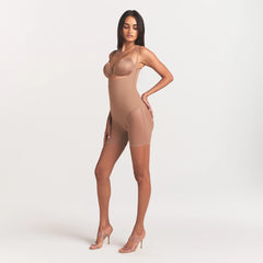 SKIMS BODY CORE SCULPT BACK SMOOTHING OPEN BUST MID THIGH BODYSUIT | SIENNA