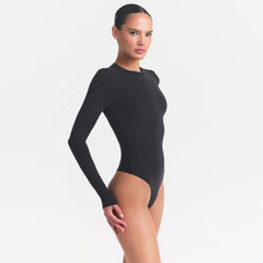 FITS EVERYBODY LONG SLEEVE CREW NECK BODYSUIT | ONYX