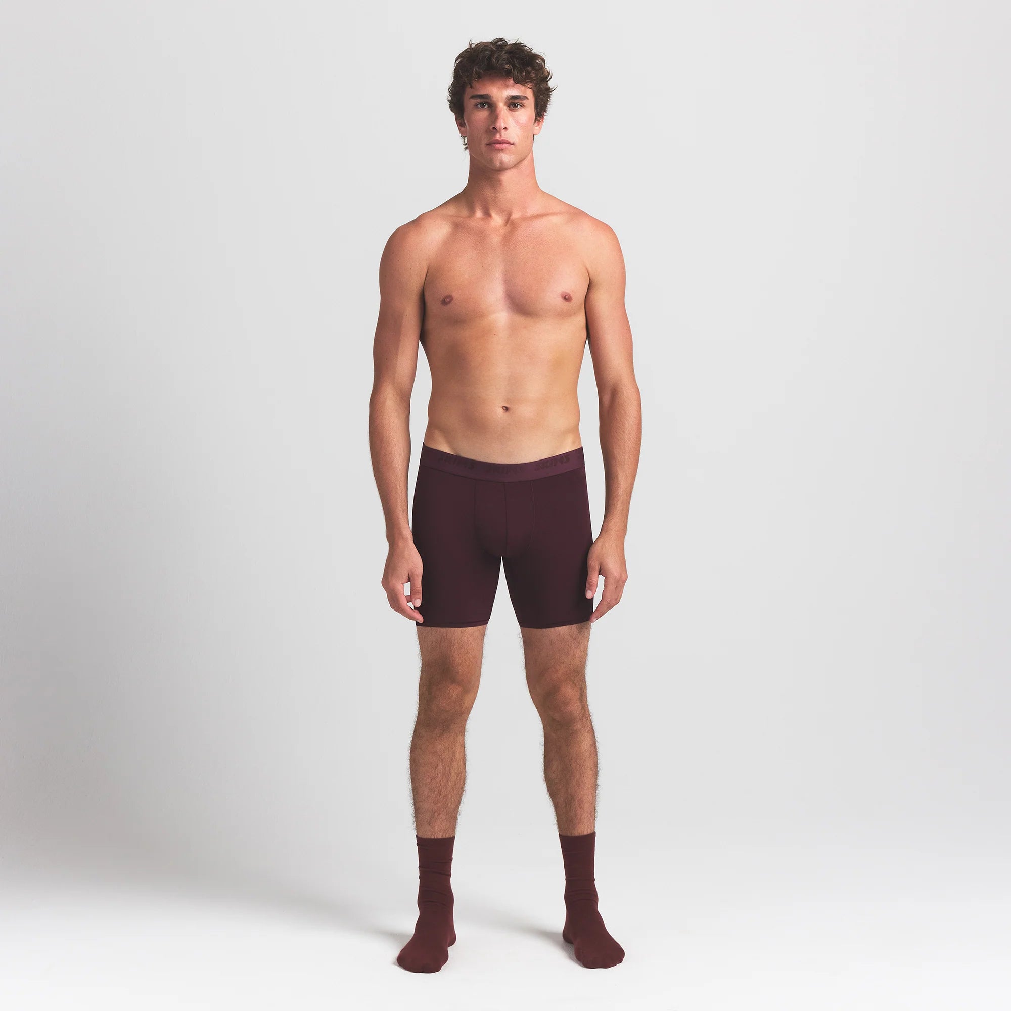 SKIMS STRETCH MENS 5" BOXER BRIEF | CURRANT