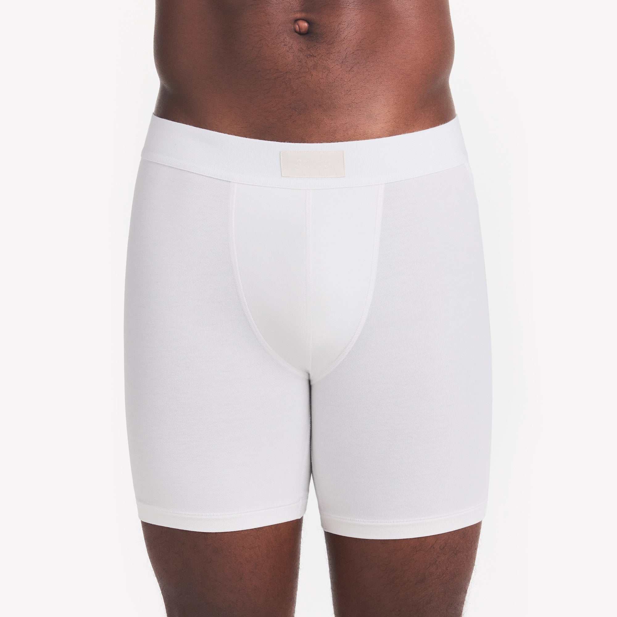 SKIMS COTTON MENS 5" BOXER BRIEF | CHALK