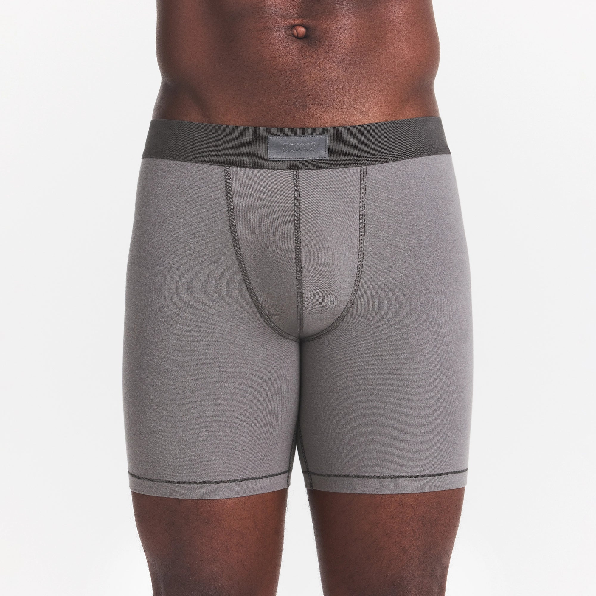 SKIMS COTTON MENS 5" BOXER BRIEF | WASHED GUNMETAL
