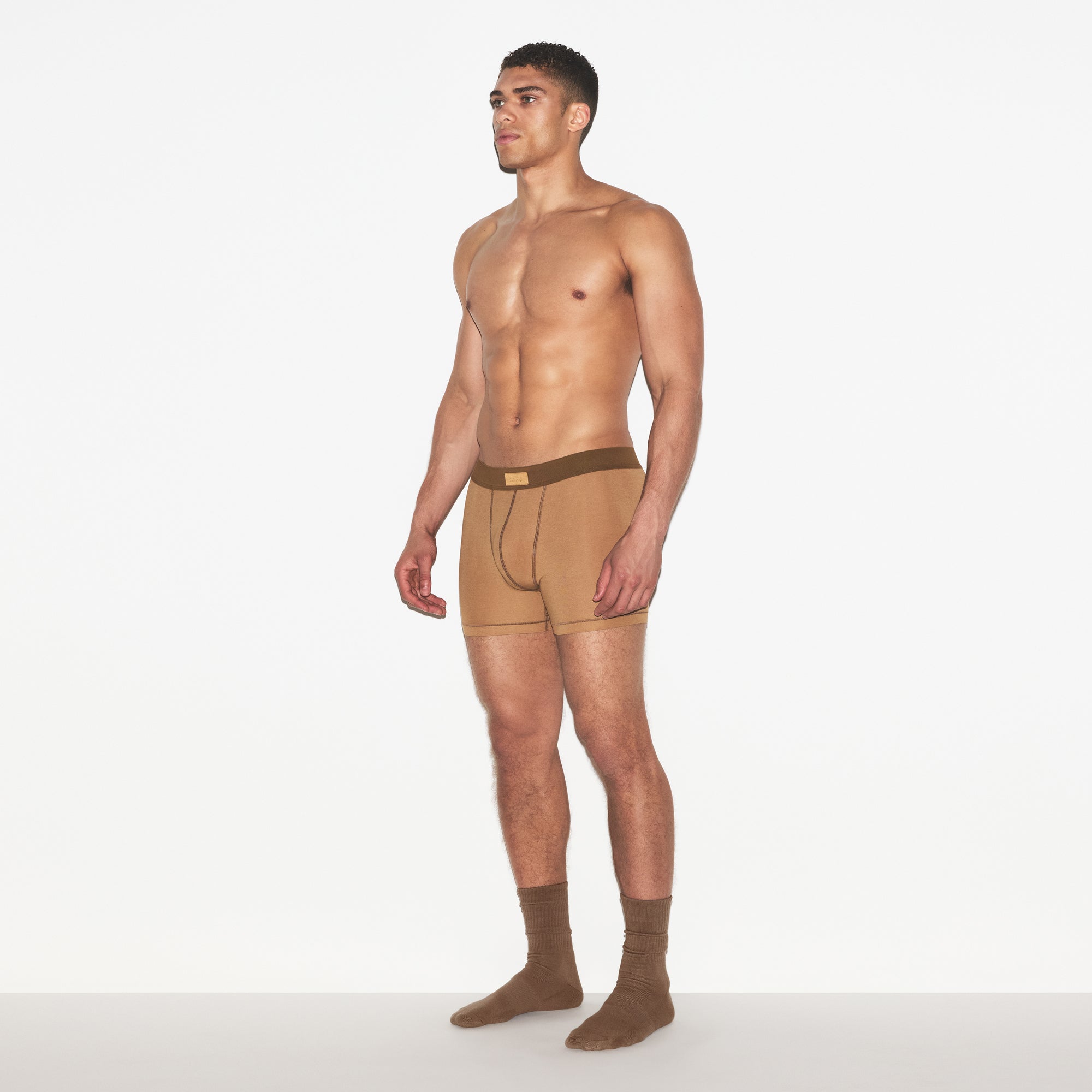 SKIMS COTTON MENS 3" BOXER BRIEF 3-PACK | RUSSET MULTI