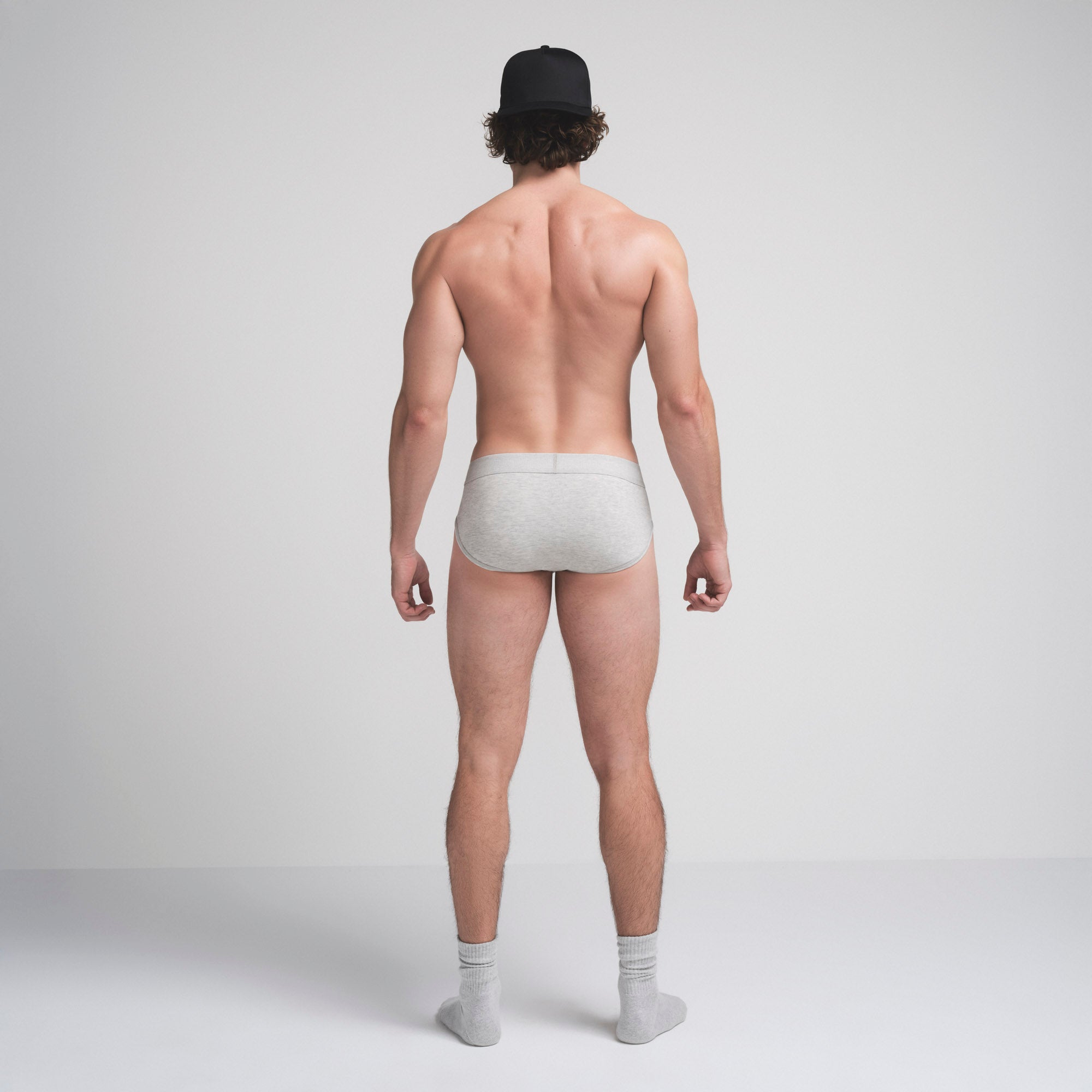 SKIMS COTTON MENS BRIEF | LIGHT HEATHER GREY