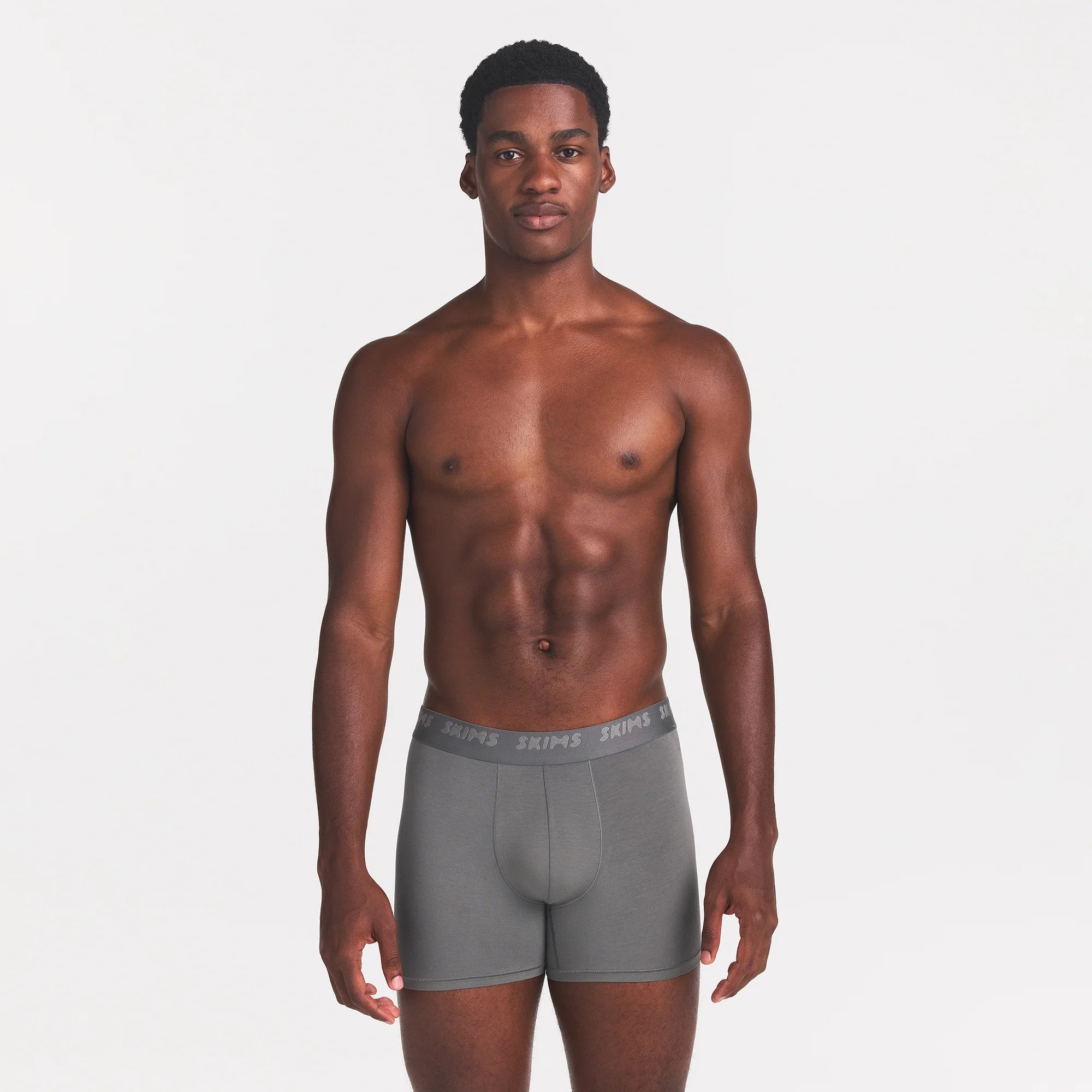 SKIMS STRETCH MENS 3" BOXER BRIEF | GUNMETAL