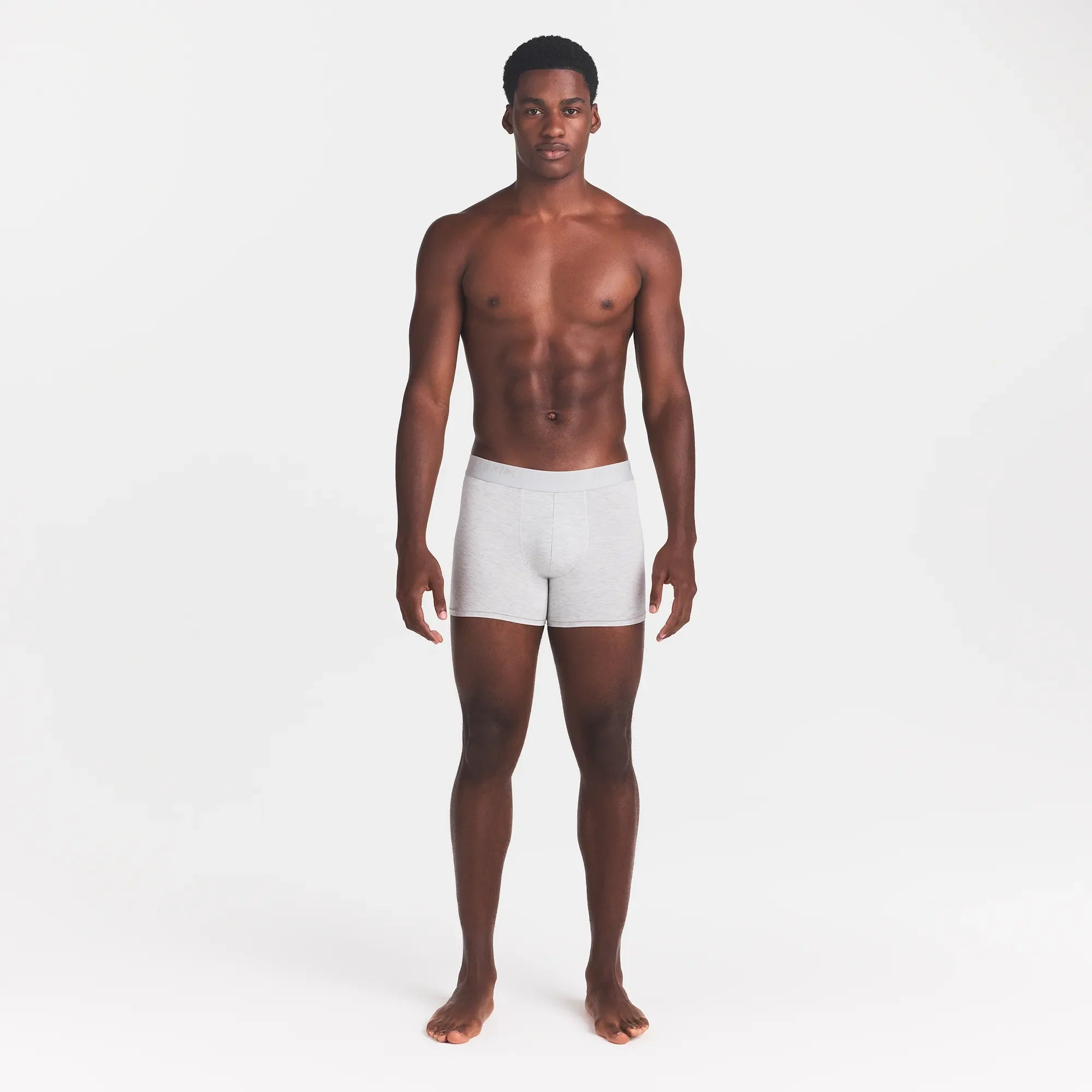 SKIMS STRETCH MENS 3" BOXER BRIEF | LIGHT HEATHER GREY