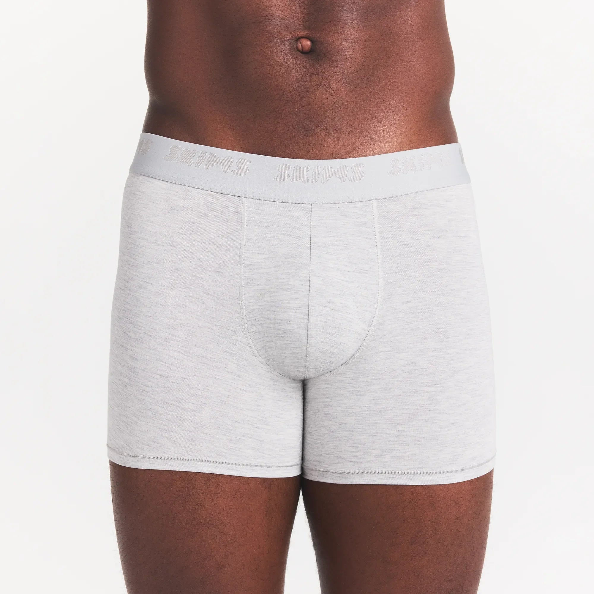 SKIMS STRETCH MENS 3" BOXER BRIEF | LIGHT HEATHER GREY
