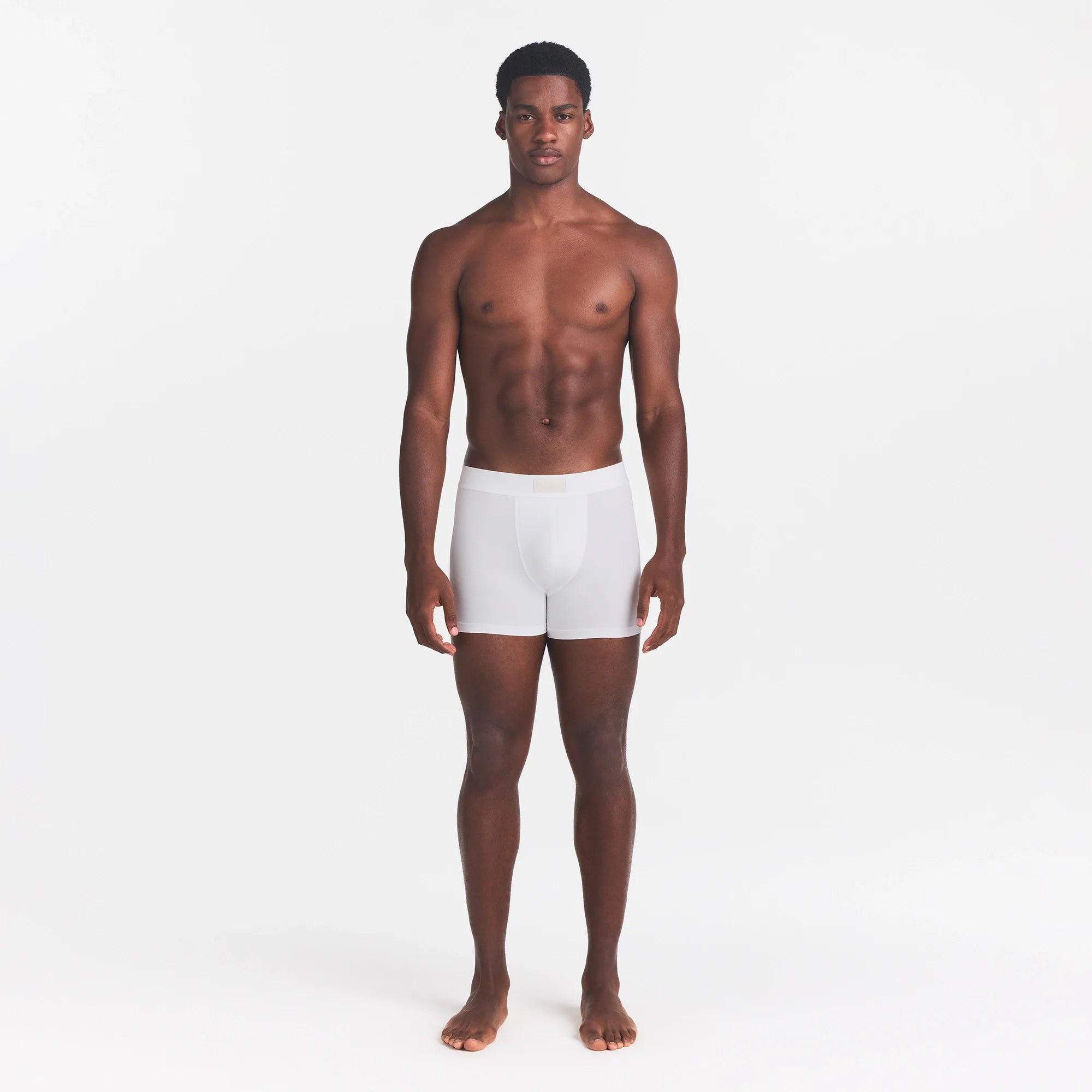 SKIMS COTTON MENS 3" BOXER BRIEF | CHALK