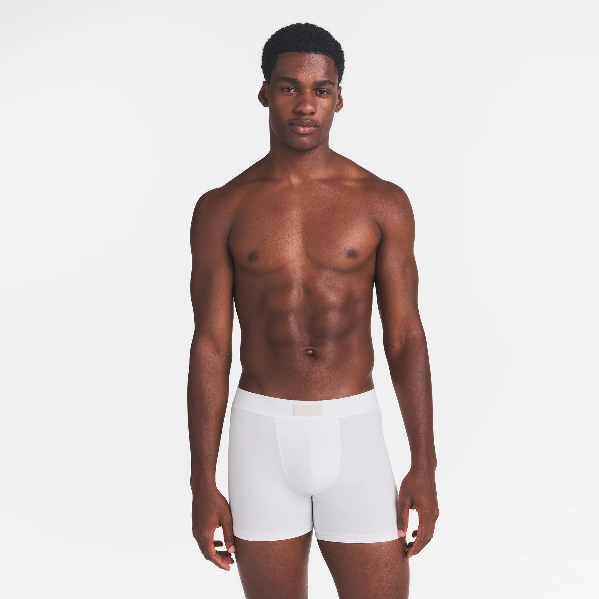 SKIMS COTTON MENS 3" BOXER BRIEF | CHALK