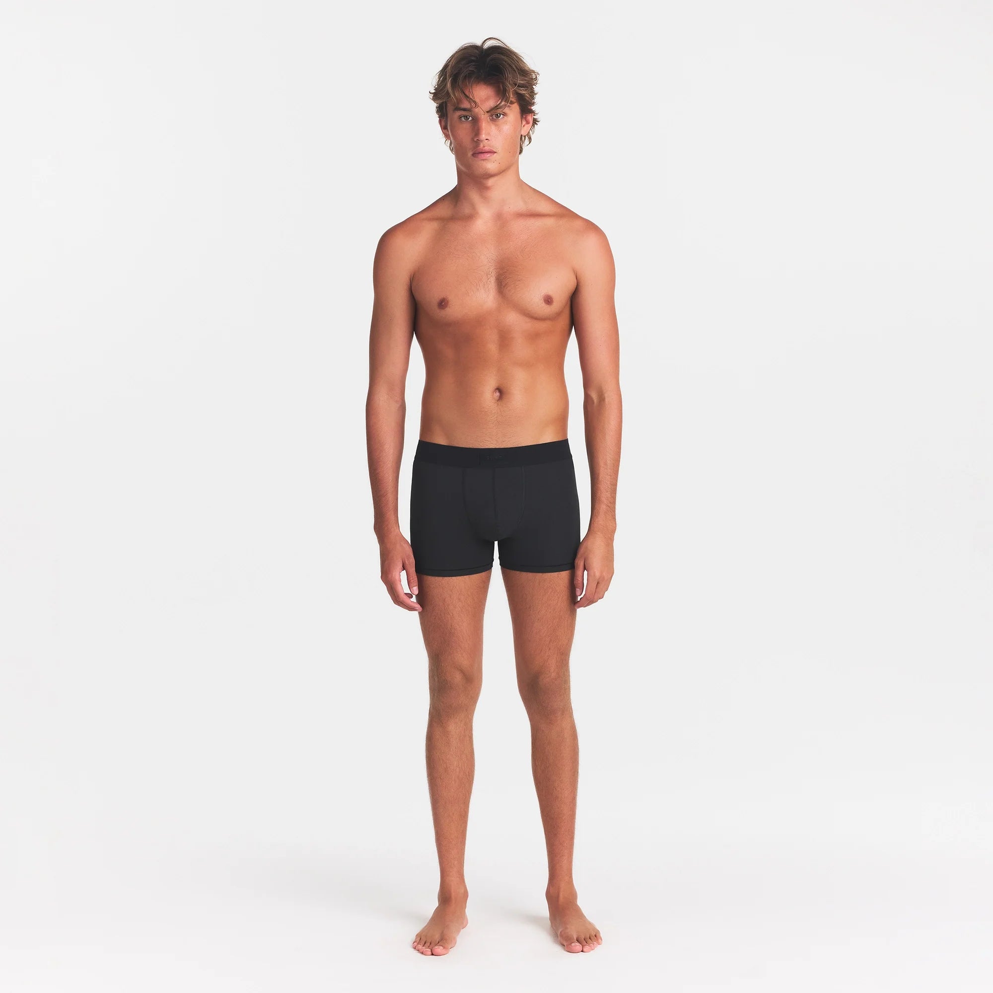 SKIMS COTTON MENS 3" BOXER BRIEF | ONYX