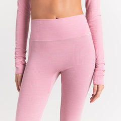 WOOL RIB HIGH-WAISTED LEGGING | HALITE