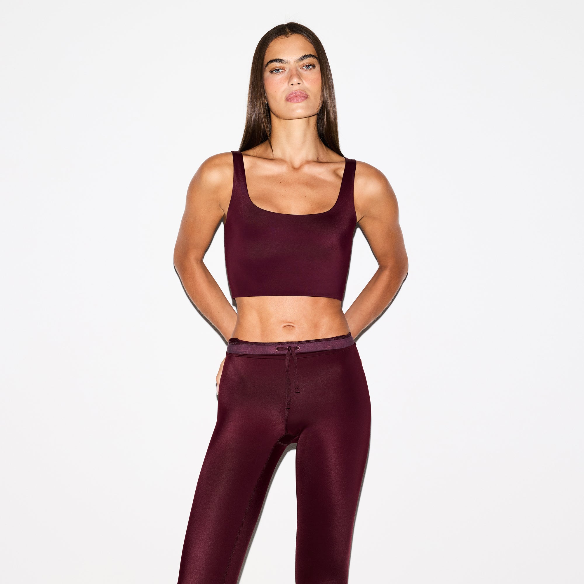 NikeSKIMS SHINE DRAWCORD 26" LEGGING | CURRANT