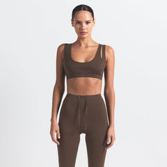 NikeSKIMS MATTE FOOTSIE GRIP LEGGING | DARK SEPIA
