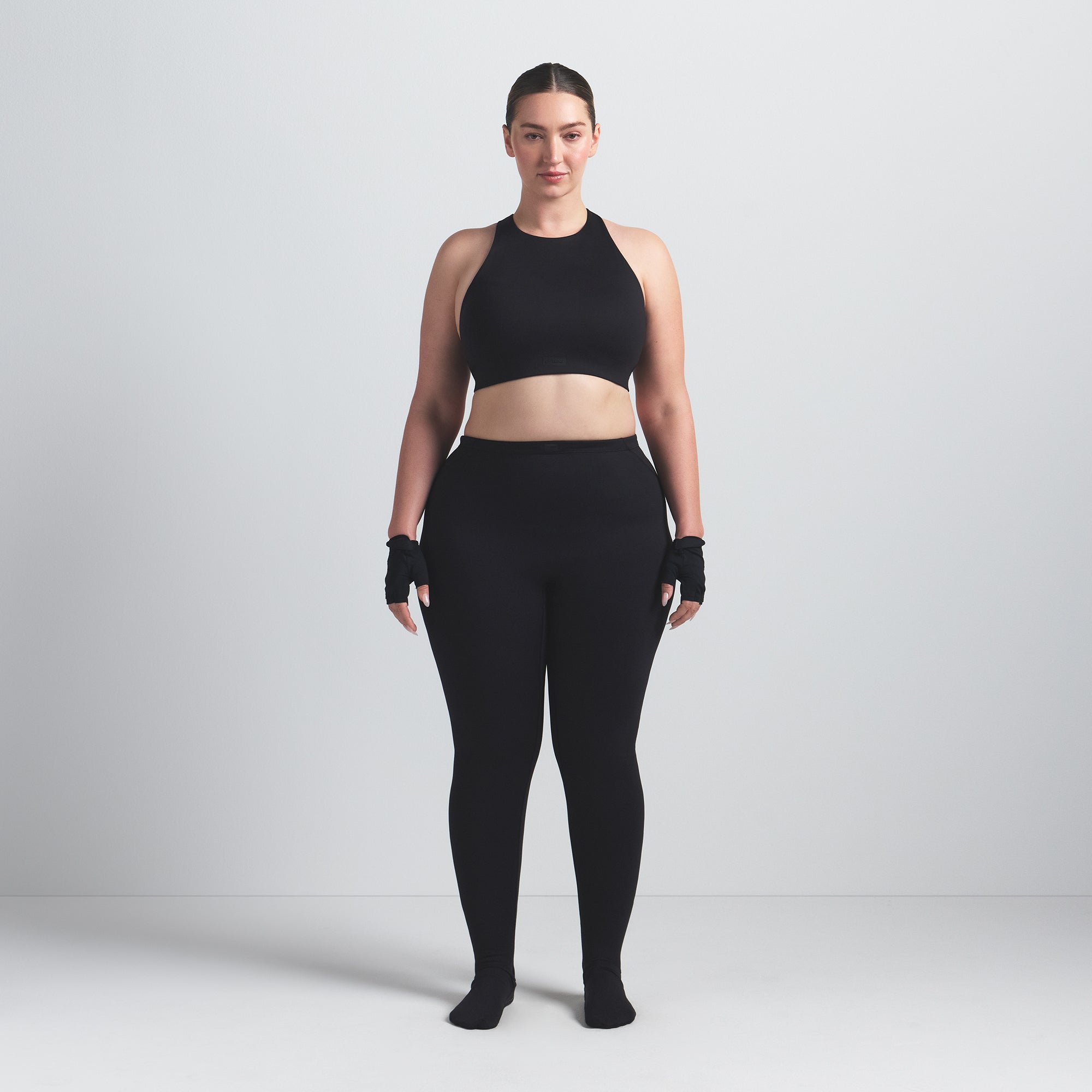 NikeSKIMS MATTE FOOTSIE GRIP LEGGING | OBSIDIAN