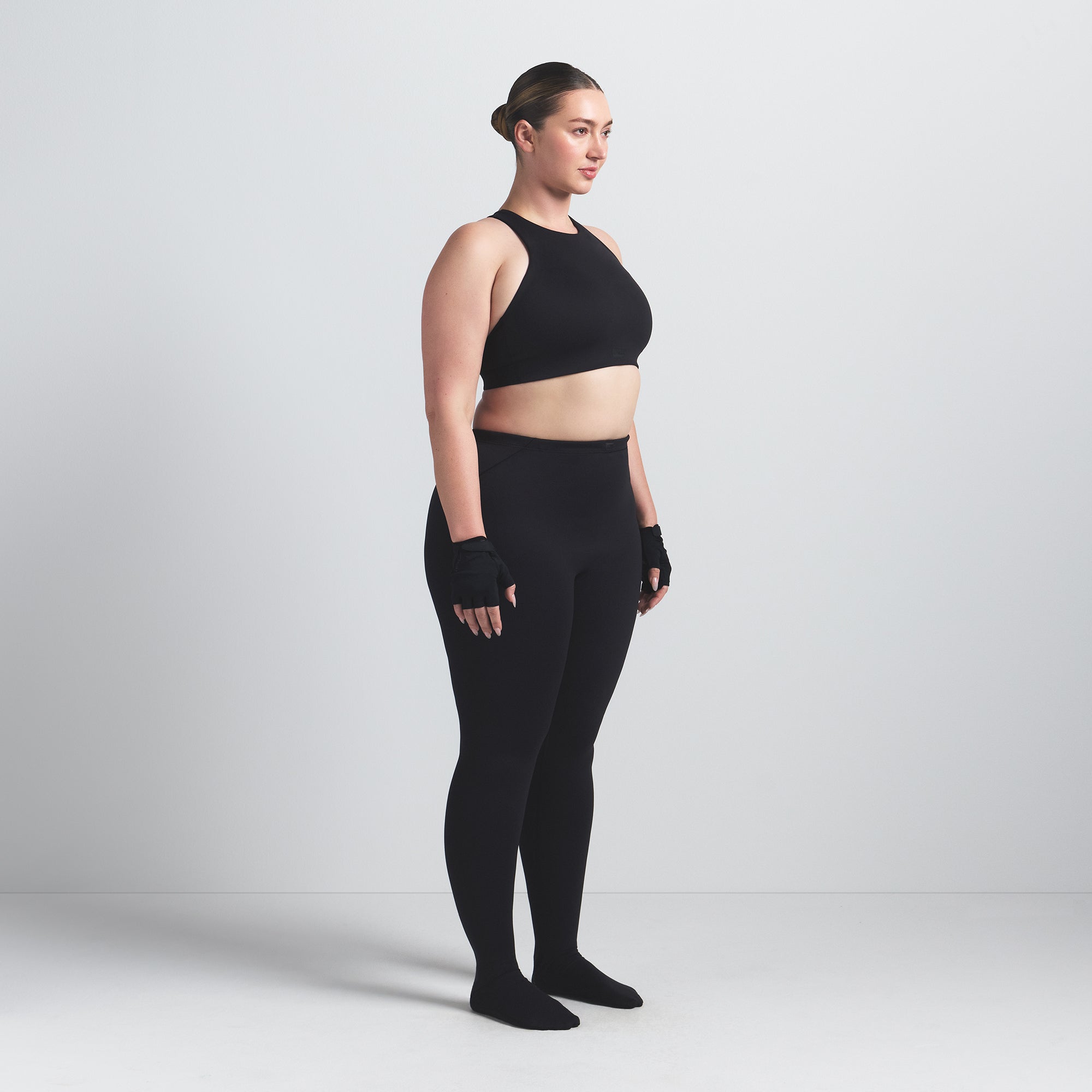 NikeSKIMS MATTE FOOTSIE GRIP LEGGING | OBSIDIAN