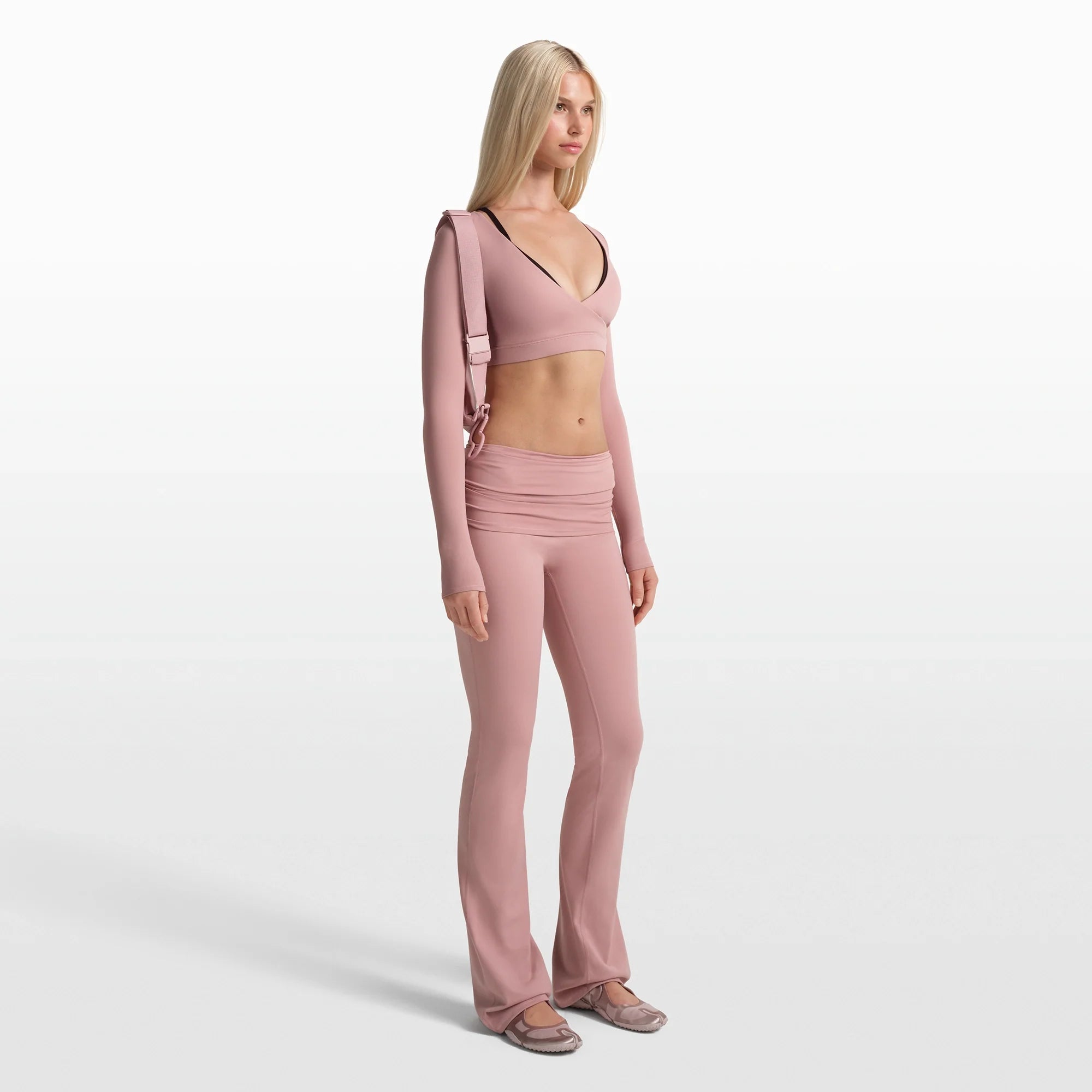 NikeSKIMS MATTE FOLDOVER SLIM FLARE LEGGING | HIMALAYAN
