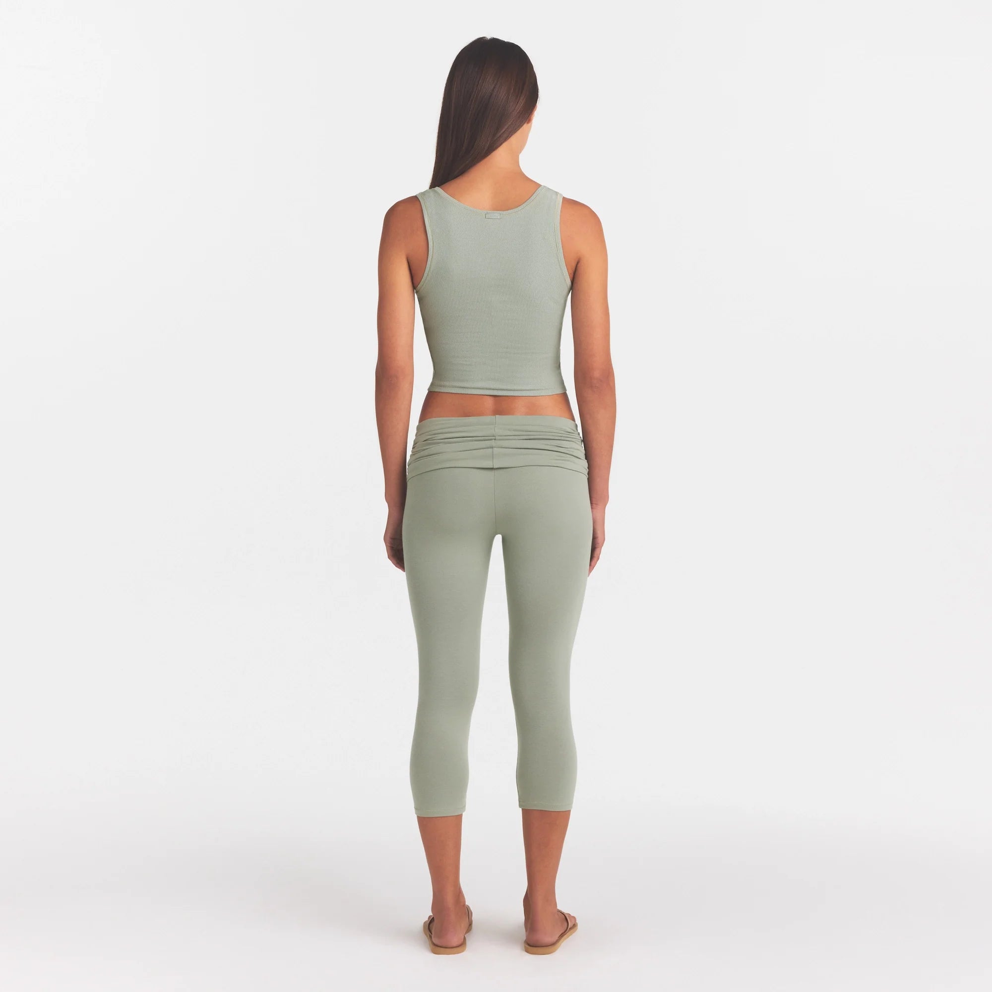 COTTON JERSEY FOLDOVER CAPRI | MINERAL