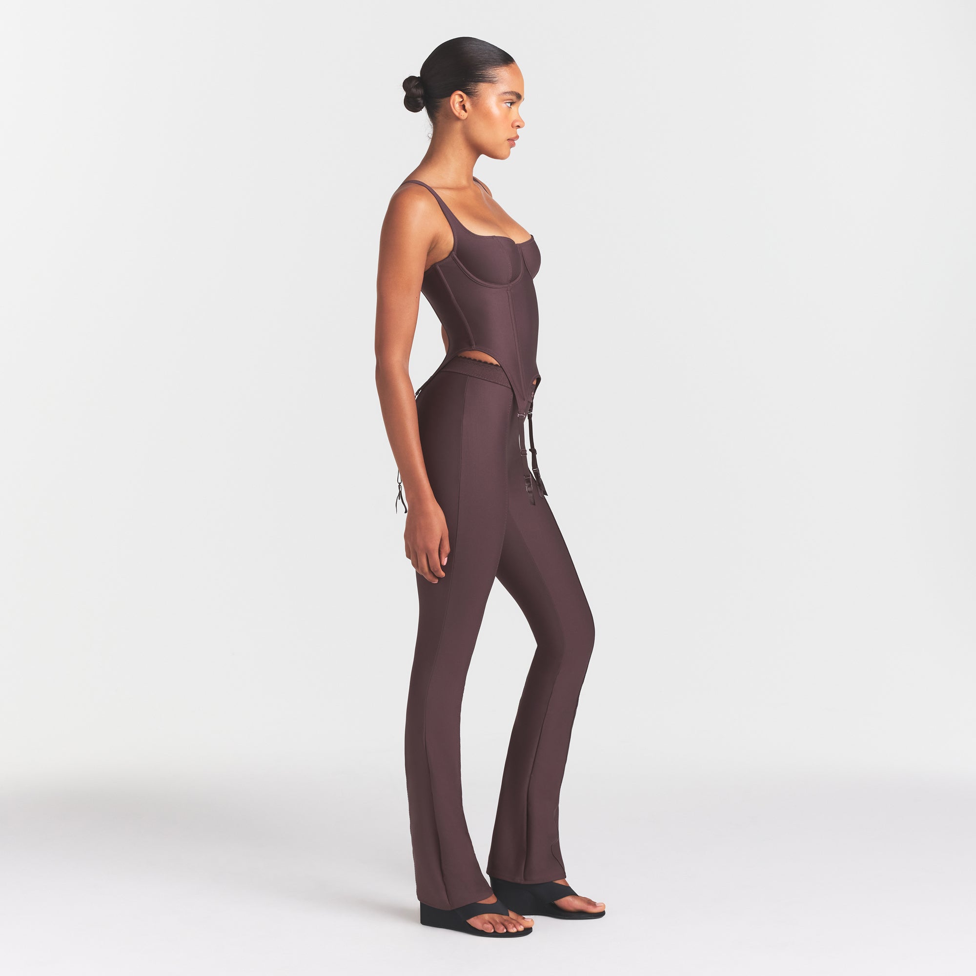 SKIMS BODY HIGH-WAISTED FLARE PANT | RAISIN