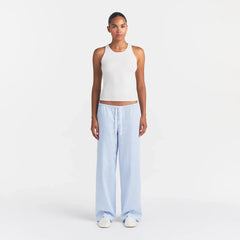 COTTON POPLIN SLEEP OVERSIZED PANT | MARINA MESH STRIPE