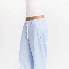 COTTON POPLIN SLEEP OVERSIZED PANT | MARINA MESH STRIPE