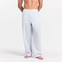 COTTON POPLIN MENS LOGO BAND SLEEP PANT | PLATINUM DOUBLE STRIPE
