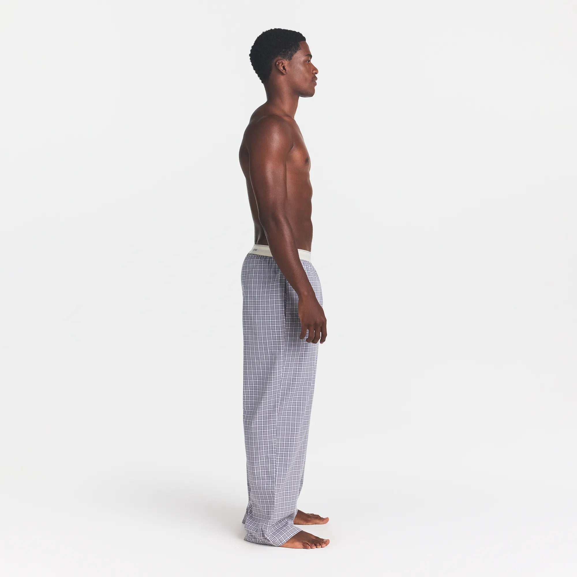 COTTON POPLIN MENS LOGO BAND SLEEP PANT | FULL MOON CHECK