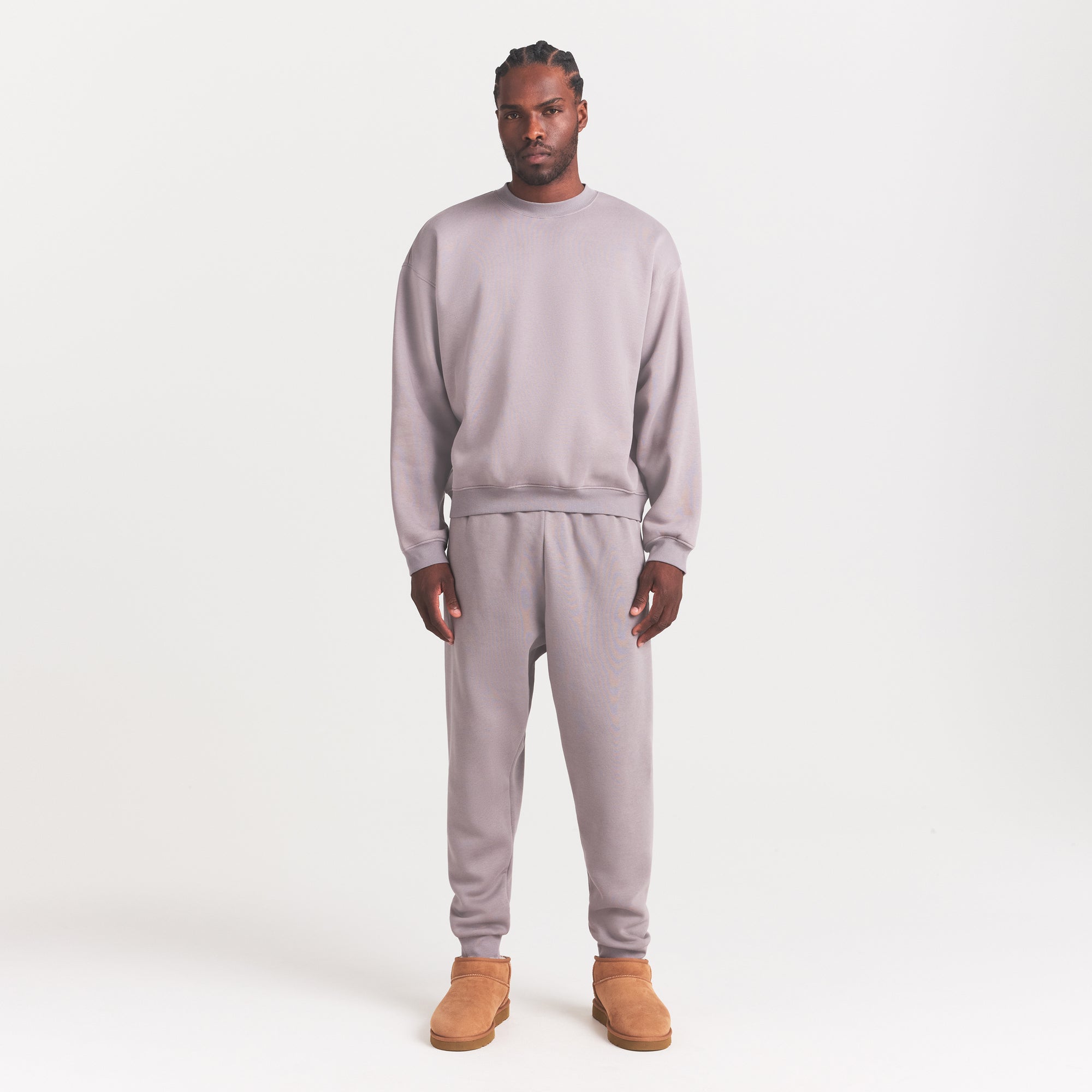 FLEECE LOUNGE MENS TAPERED JOGGER | SHADOW