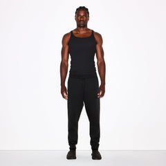 FLEECE LOUNGE MENS TAPERED JOGGER | WASHED ONYX