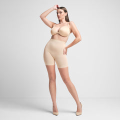 SHEER SCULPT LOW BACK SHORT | SAND