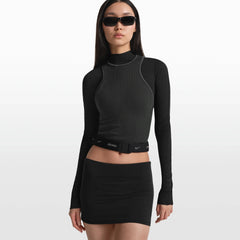 NikeSKIMS MATTE 3" FOLDOVER SHORT | OBSIDIAN
