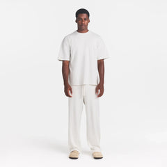 JERSEY LOUNGE MENS RELAXED STRAIGHT LEG PANT | CHALK HEATHER