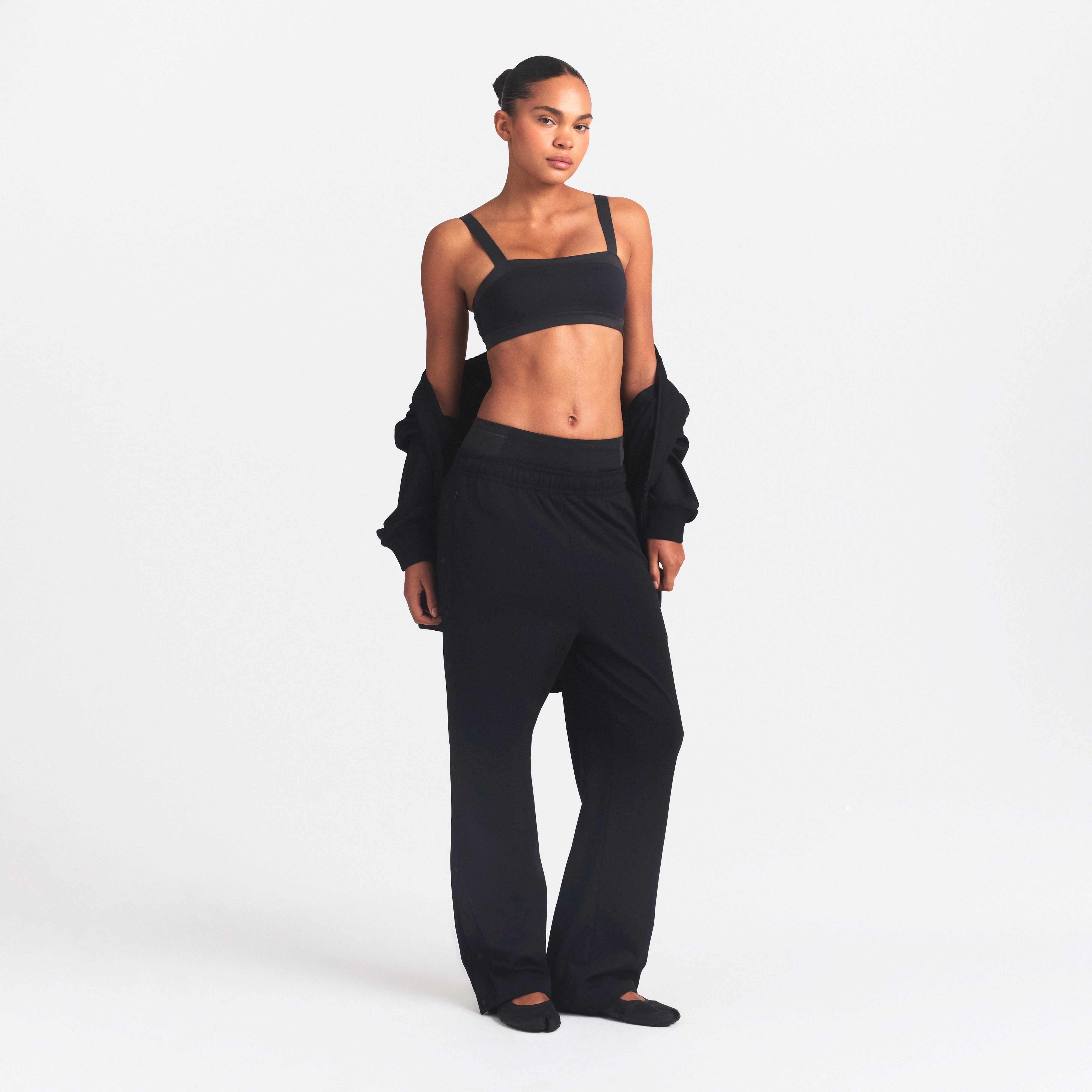 NikeSKIMS MATTE TRICOT SIDE SNAPS PANT | OBSIDIAN