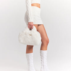 FAUX FUR MINI BAG | MARBLE