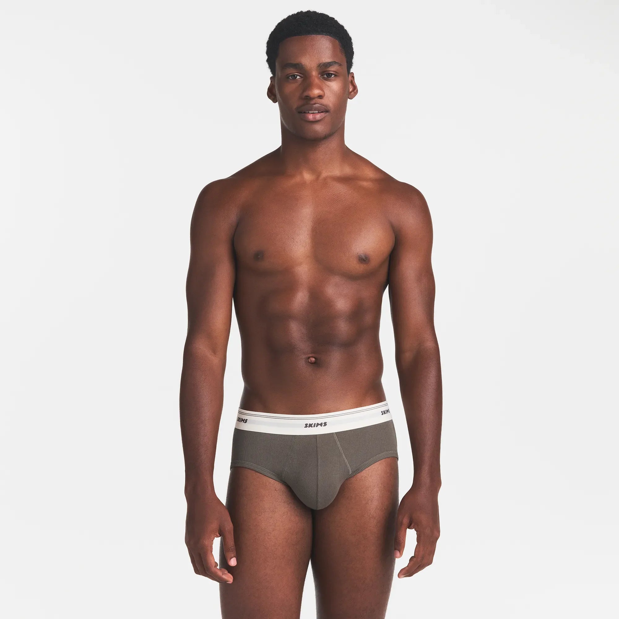 SKIMS COTTON RIB MENS BRIEF | JUNGLE