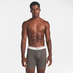 SKIMS COTTON RIB MENS 5" BOXER BRIEF | JUNGLE