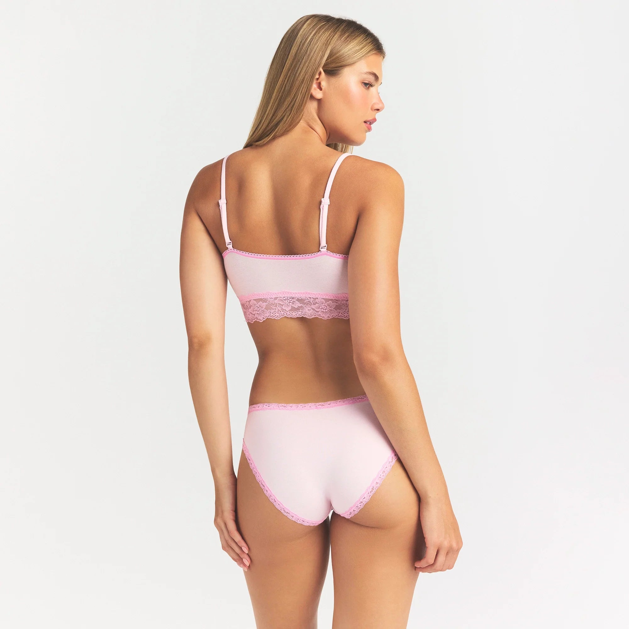 LIGHTWEIGHT COTTON LACE BRIEF | CHERRY BLOSSOM