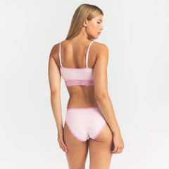 LIGHTWEIGHT COTTON LACE BRIEF | CHERRY BLOSSOM