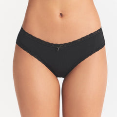 LIGHTWEIGHT COTTON POINTELLE LACE BRIEF | SOOT TONAL