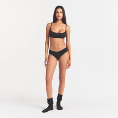LIGHTWEIGHT COTTON POINTELLE LACE BRIEF | SOOT TONAL