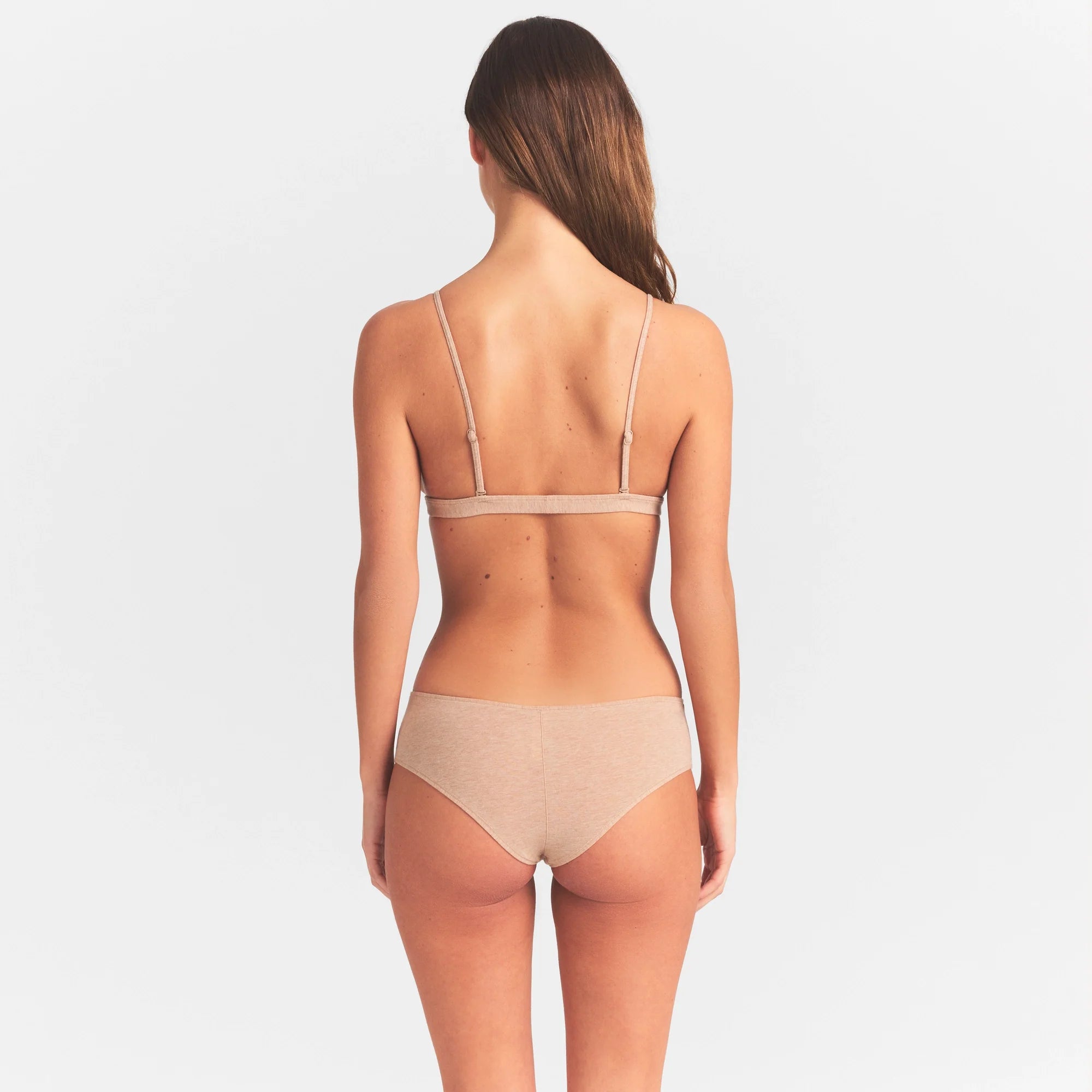 EVERYDAY COTTON TRIANGLE BRALETTE | CLAY HEATHER