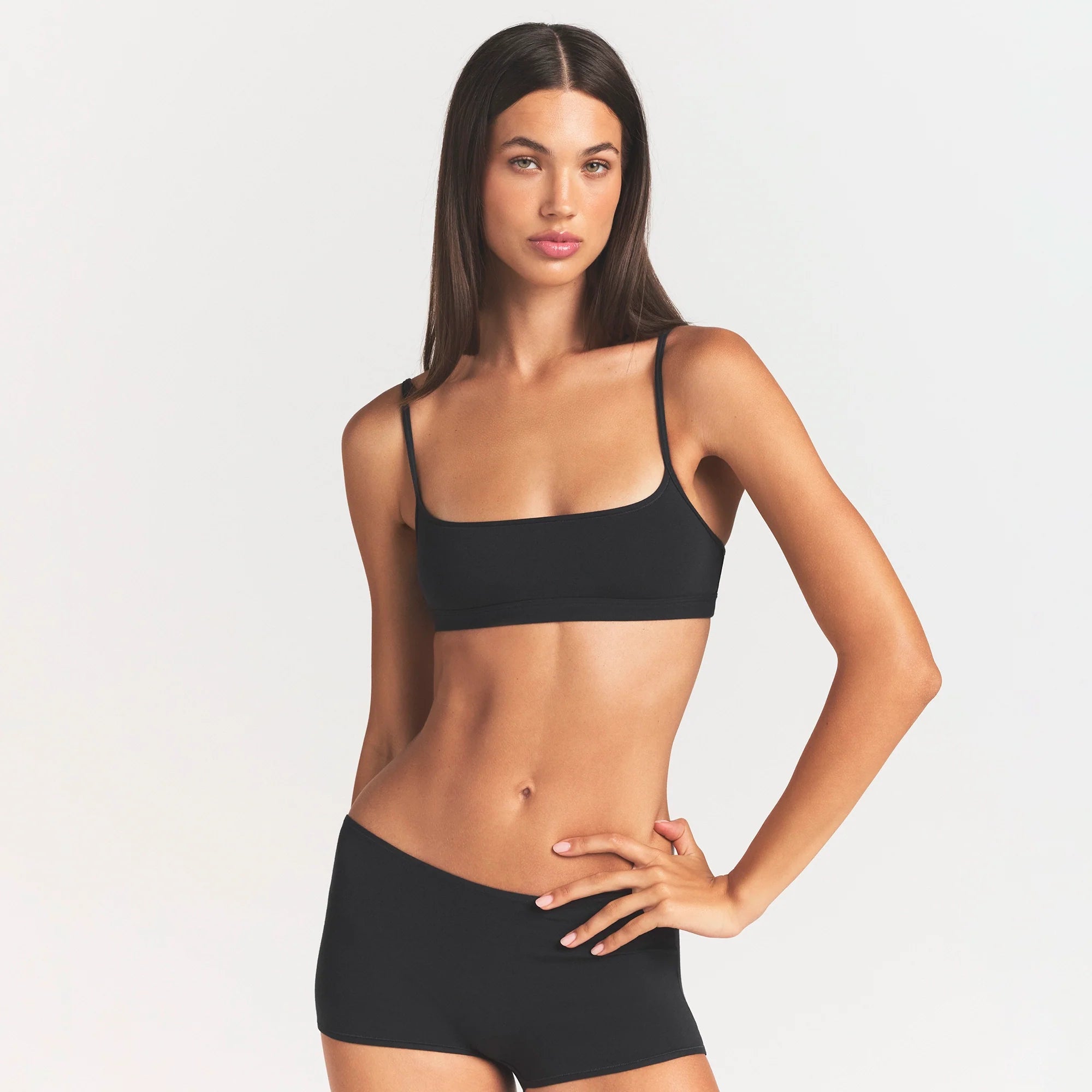 EVERYDAY COTTON SCOOP BRALETTE | ONYX