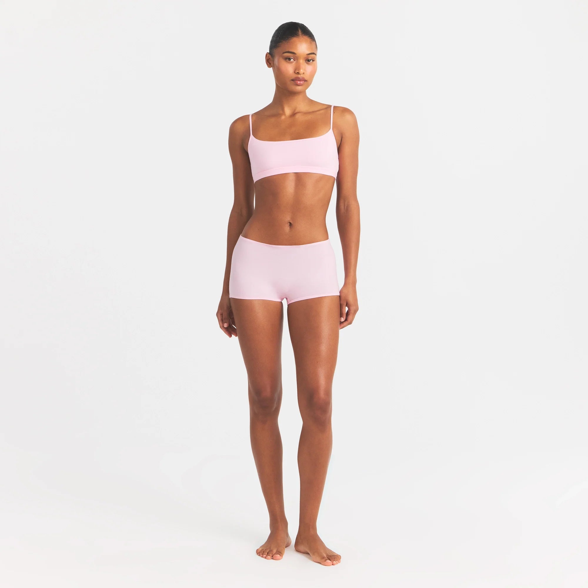 EVERYDAY COTTON SCOOP BRALETTE | PEONY