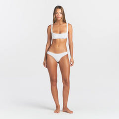 RAW EDGE MICRO SCOOP BRALETTE | SNOW