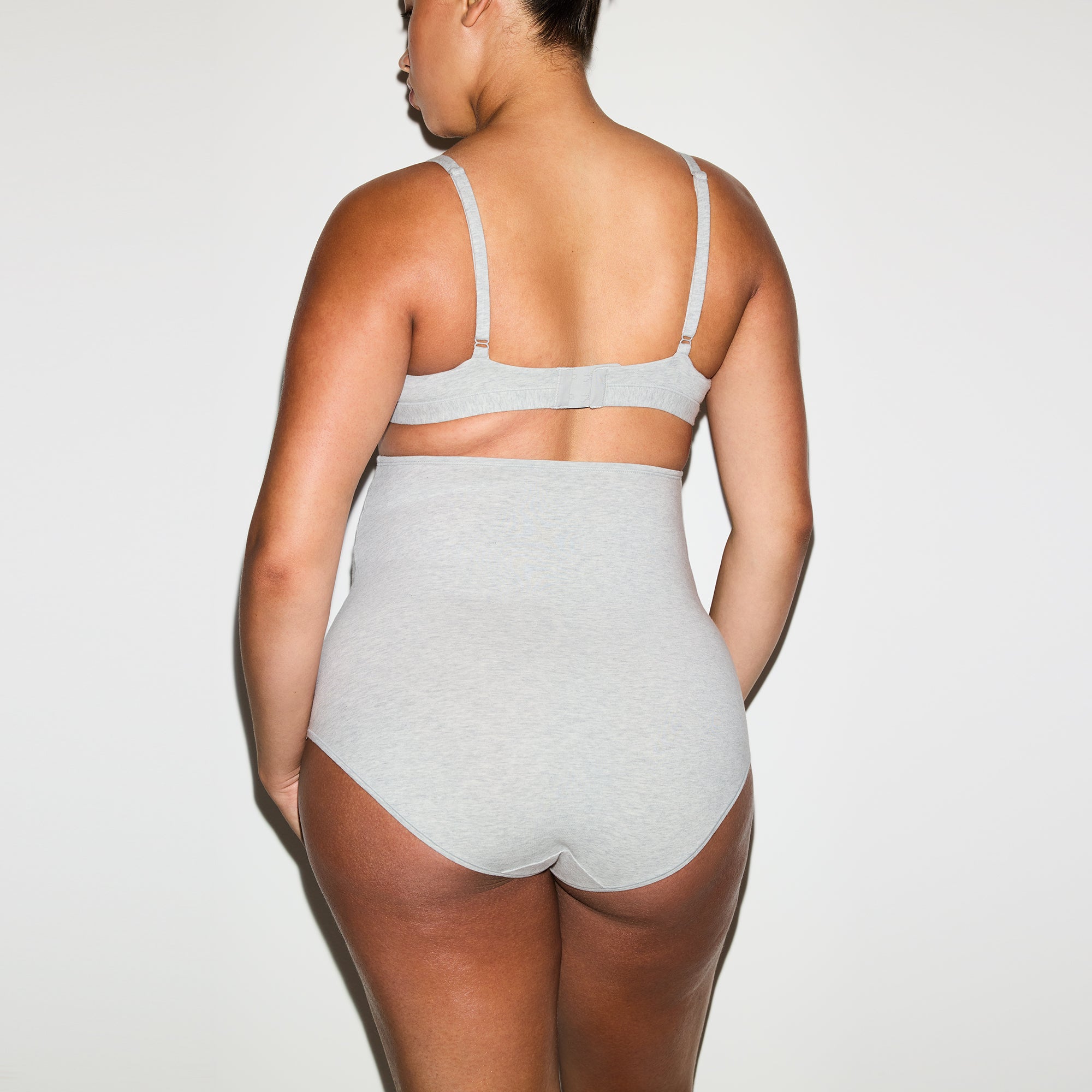 COTTON JERSEY MATERNITY NURSING SCOOP BRALETTE 2-PACK | LIGHT HEATHER GREY