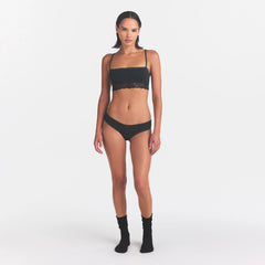 LIGHTWEIGHT COTTON STRAIGHT NECK BRALETTE | SOOT TONAL