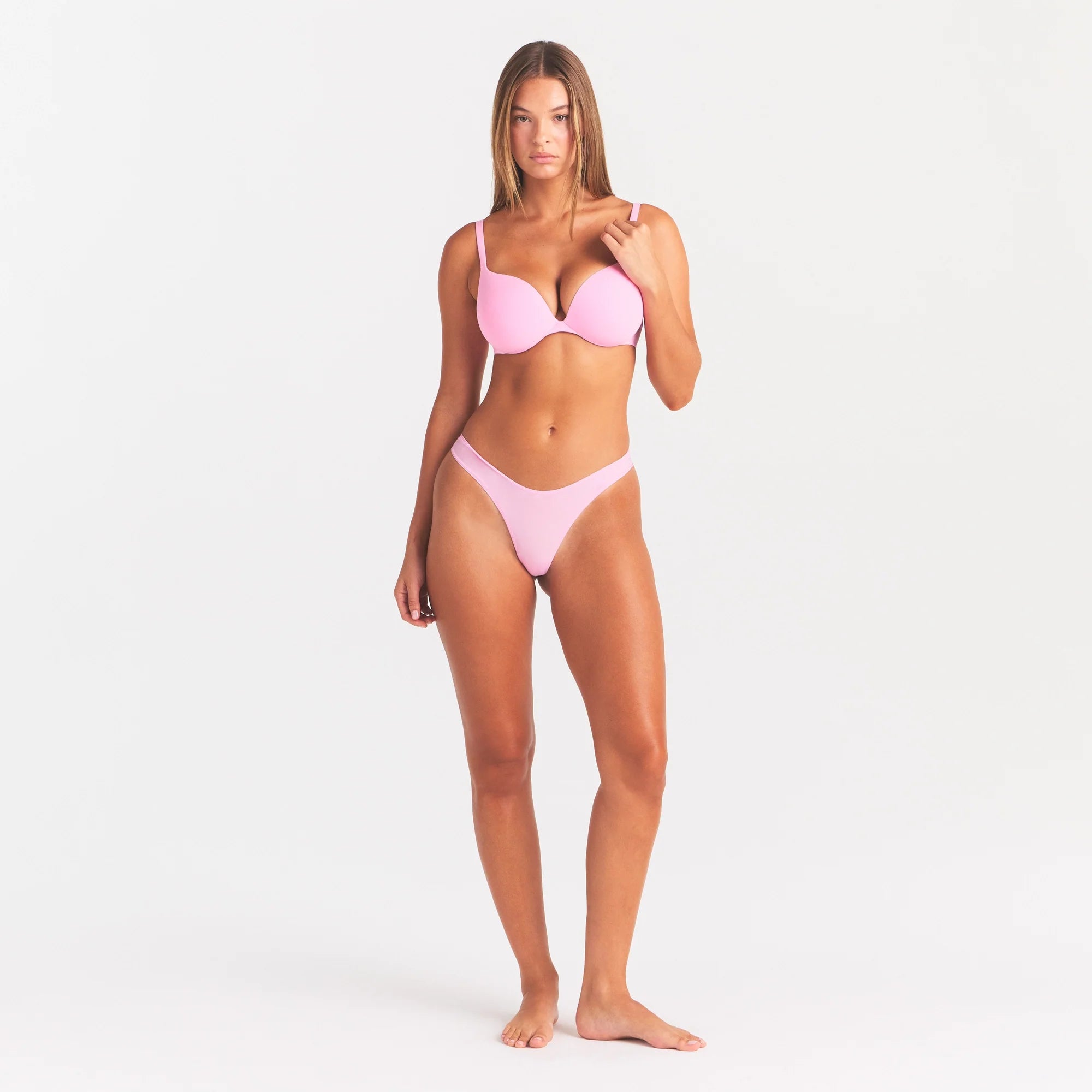 EVERYDAY COTTON ULTIMATE TEARDROP LOGO STRAP PUSH-UP BRA | BUBBLE GUM