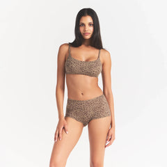 FITS EVERYBODY SCOOP BRALETTE | DESERT LEOPARD INK PRINT